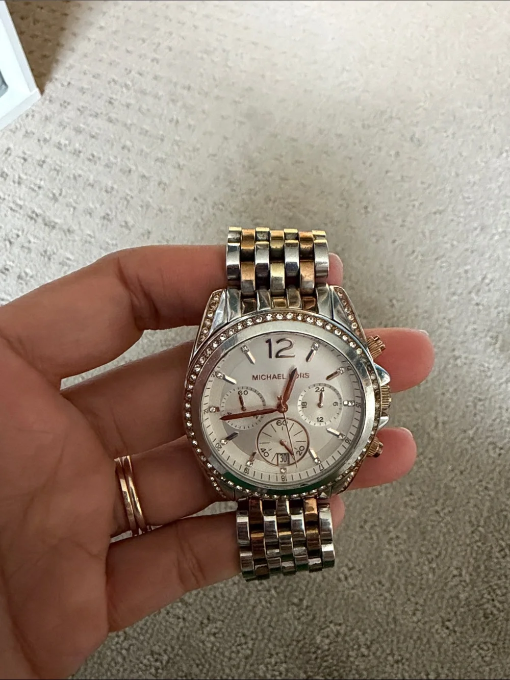 Michael Kors Tri Tone Pressley Watch (model MK5888)